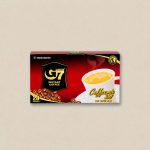 Box of G7 instant coffee mix with a cup of coffee on the packaging, red and black design, 20 sachets included