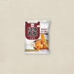 Front of a snack bag labeled Broad Noodle Chili Oil Flavor with an image of noodles in a bowl on the front.
