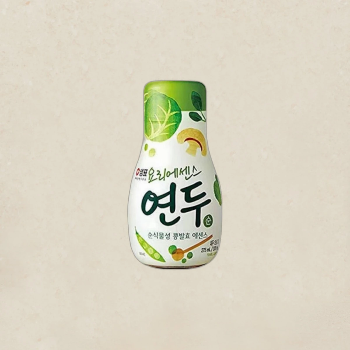 mall_ref652_1786013960.webp Korean probiotic drink bottle with green cap and leafy label reading 연두
