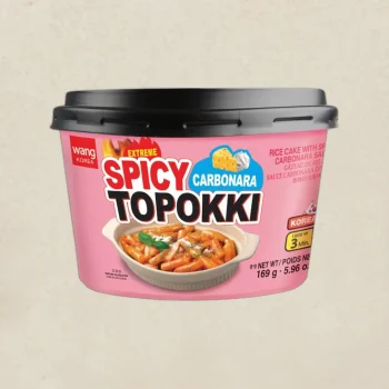 WANG Spicy Carbonara Topokki 매운 까르보나라 떡볶이 컵
